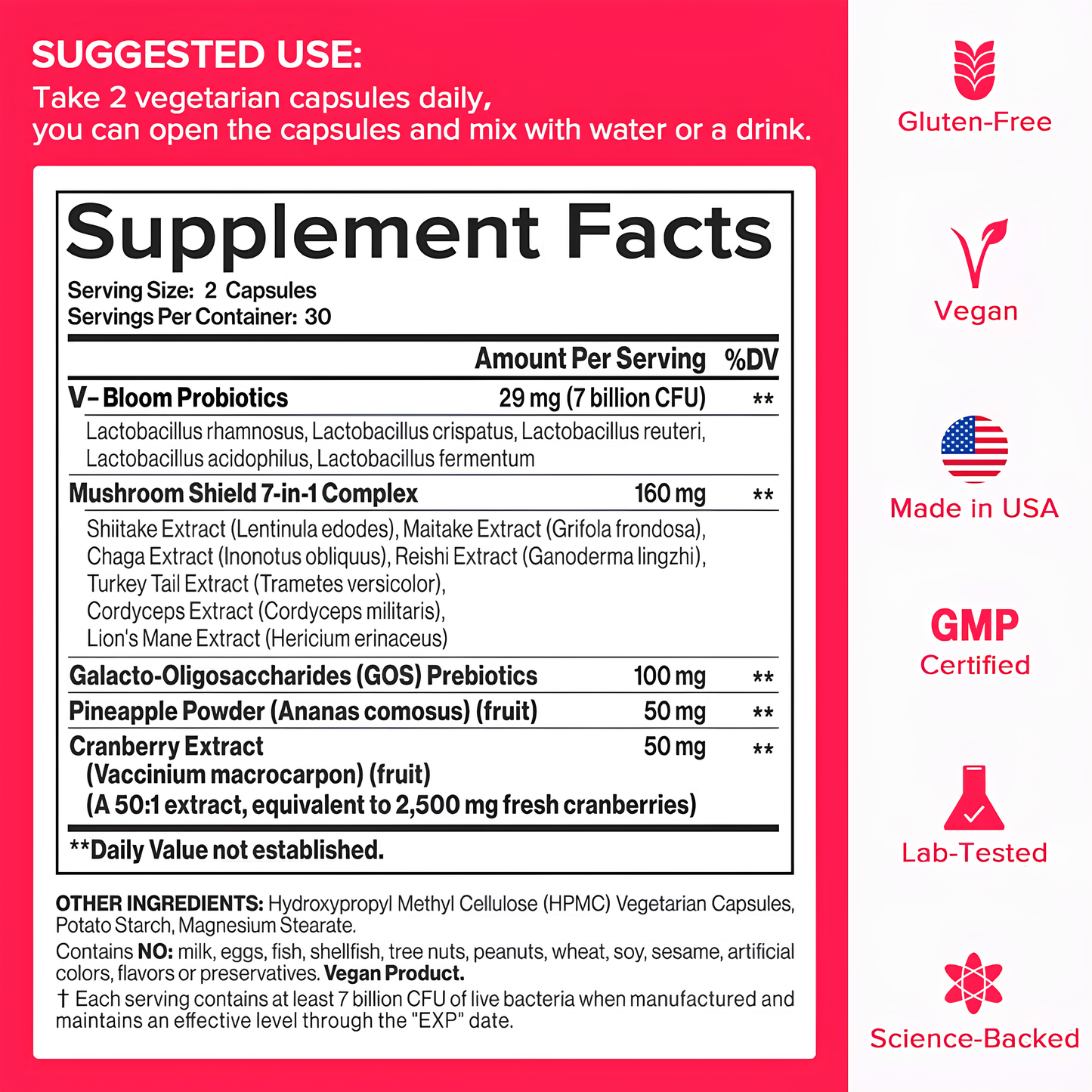 7-in-1 Mushroom Probiotics Capsules